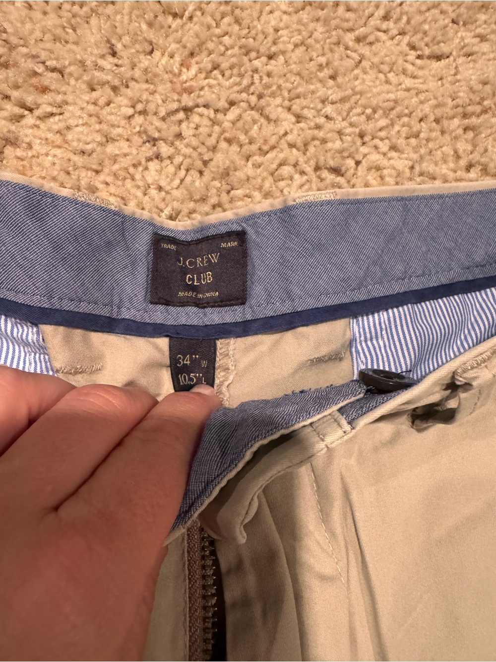 J. Crew Men's Chinos in Light Khaki